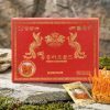 Hộp Đông Trùng Hạ Thảo Hoàng Gia với hình ảnh rồng và ký hiệu truyền thống.