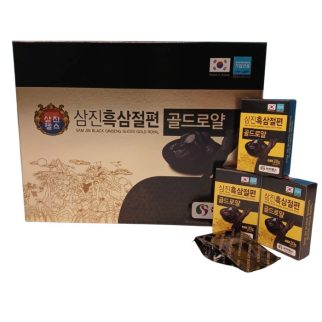 Hắc Sâm Lát Tẩm Mật Ong Sam Jin Black Ginseng Sliced Gold Royal 200 g (20 g×10 gói)