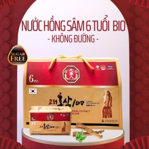 NƯỚC HỒNG SÂM 6 TUỔI BIO – KHÔNG ĐƯỜNG HÀN QUỐC