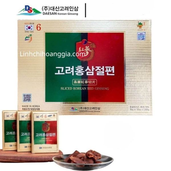 hong sam lat tam mat ong daesan sliced korean red ginseng 20grx10goi 4