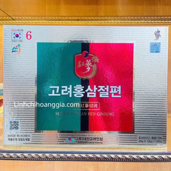 hong sam lat tam mat ong daesan sliced korean red ginseng 20grx10goi 5